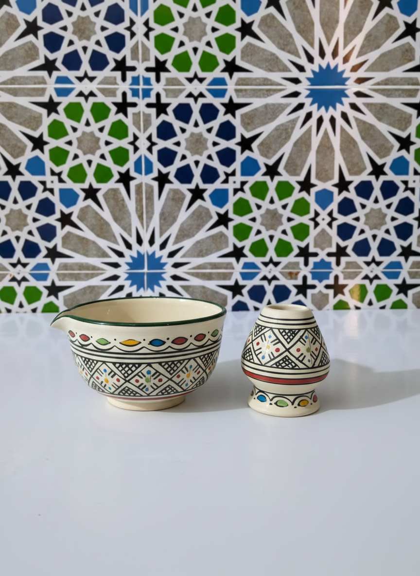 MatchaLab handmade Moroccan set